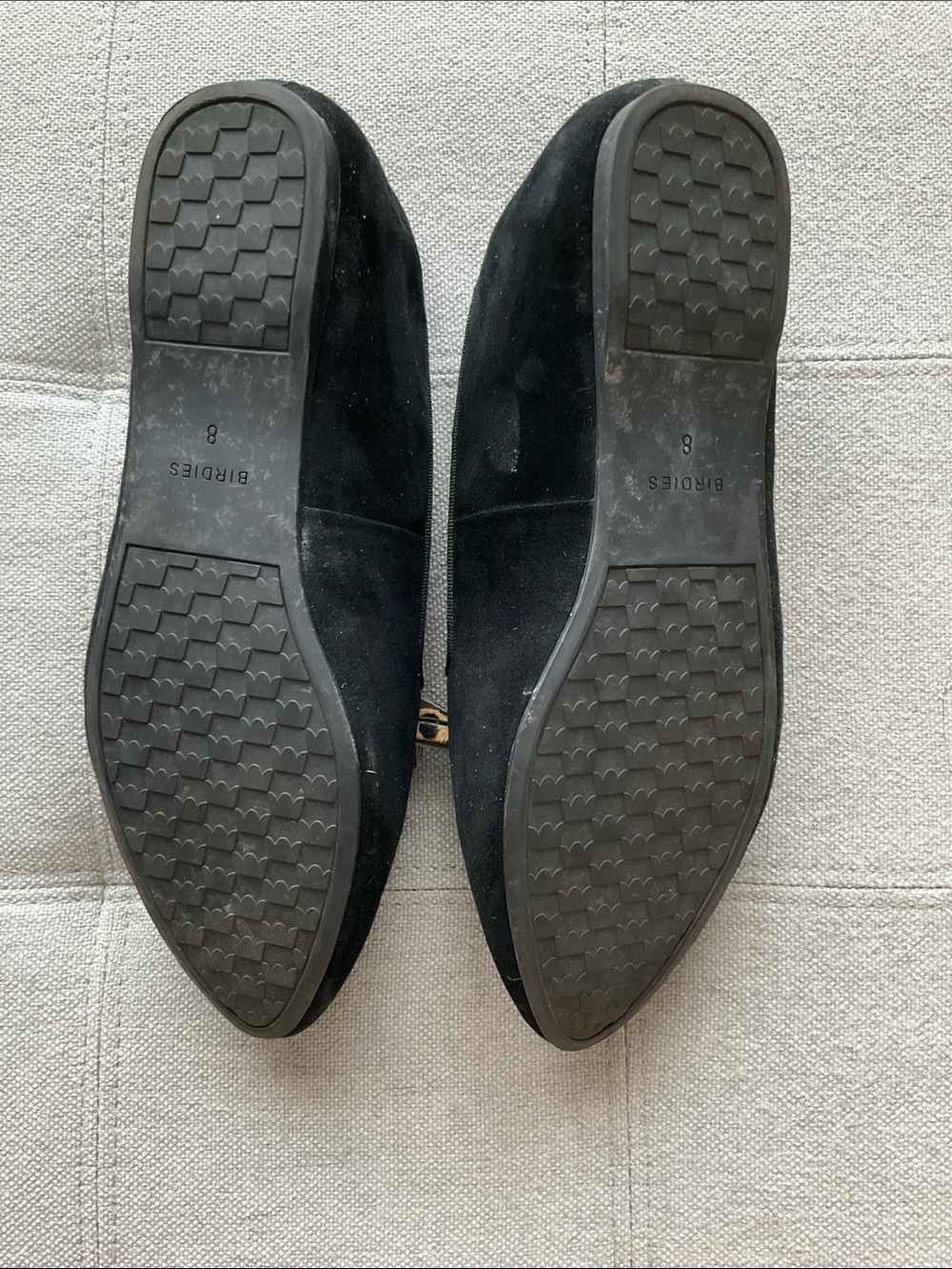 Birdies Black Suede Tassel Loafers with Leopard Tassels Size 8 - Picture 2 of 2
